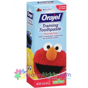 ยาสีฟันปราศจากฟลูออไรด์สำหรับเด็ก : Orajel Elmo